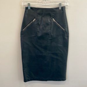 ZARA Faux Leather Pencil Skirt
